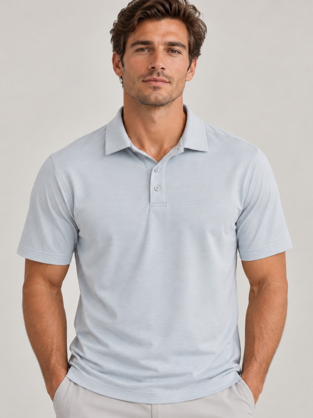 Lululemon Men’s Evolution Polo Chambray Light Blue